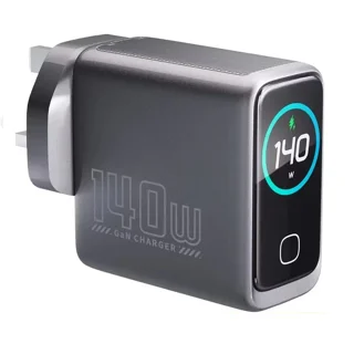 شارژر دیواری پاورولوجی 140 وات 4 پورت مدل Voltflow