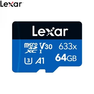 کارت حافظه لکسار SD U1 V30 633x ظرفیت 64 گیگابایت سرعت 100m/s