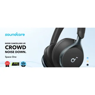 هدفون بی‌سیم انکر مدل Space One با نویز کنسلینگ فعال (ANC)، درگاه شارژ USB Type-C، مقاوم د 101709182