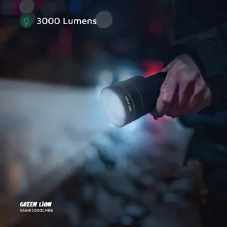 چراغ قوه دستی گرین لاین مدل GNHR3000LMBK با نور مهتابی 103004355
