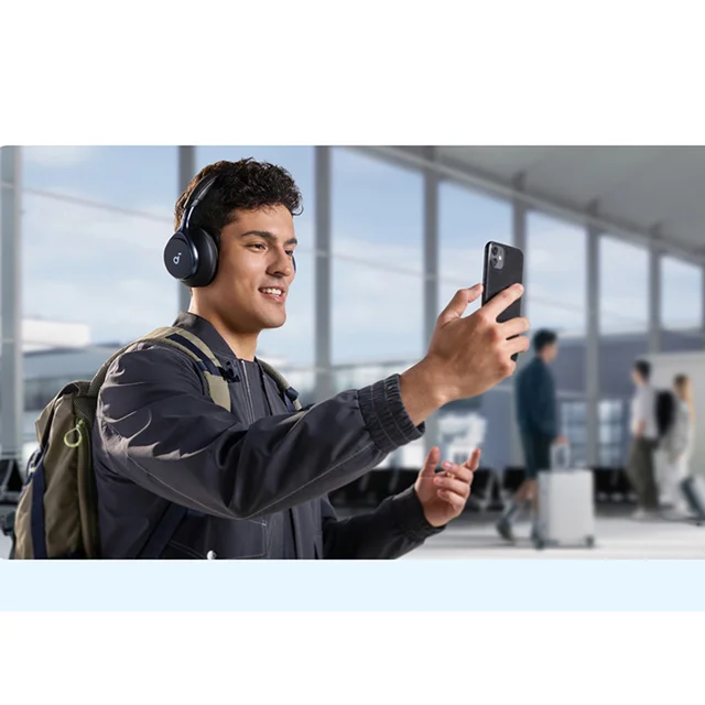 هدفون بی‌سیم انکر مدل Space One با نویز کنسلینگ فعال (ANC)، درگاه شارژ USB Type-C، مقاوم د 101709228