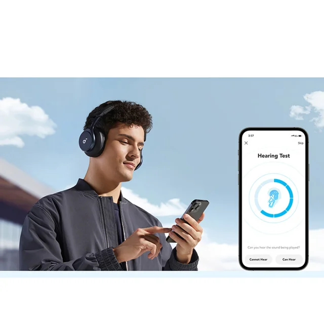 هدفون بی‌سیم انکر مدل Space One با نویز کنسلینگ فعال (ANC)، درگاه شارژ USB Type-C، مقاوم د 101709225