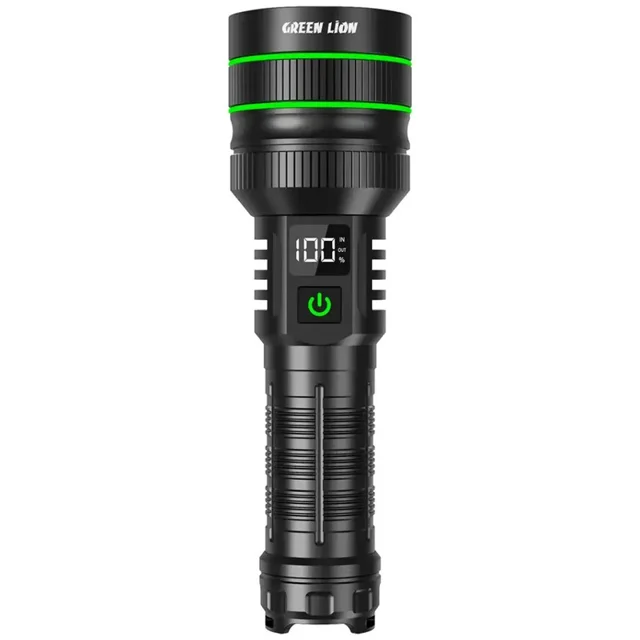 چراغ قوه شارژی گرین لاین مدل Hyper Ray Pro 3000LM با نور مهتابی