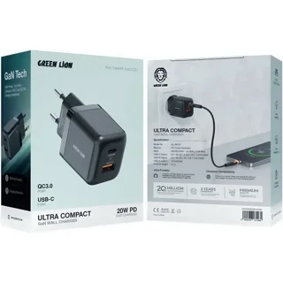 شارژر دیواری 20 وات دو پورت گرین لاین مدل GK-WC31 101845056